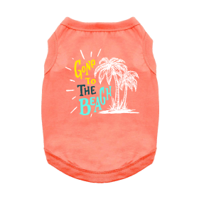 Gone To The Beach Dog Shirt (Color: Coral, size: large)